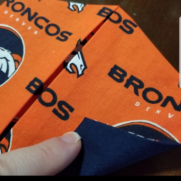 Handmade Denver Broncos helmet & logo on Orange background - Picture 2 of 8